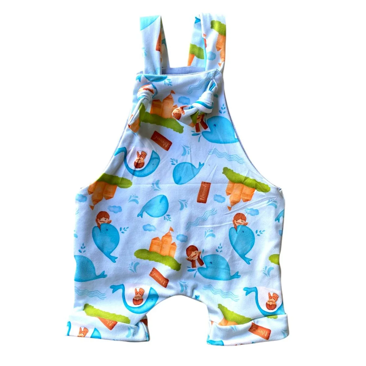 Nineveh Baby Jonah & The Whale Knotted Dungaree Romper