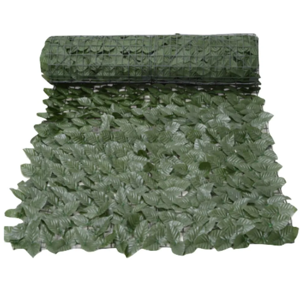 Garden Decor Artificial Leaf Mesh Fence - Dark Green