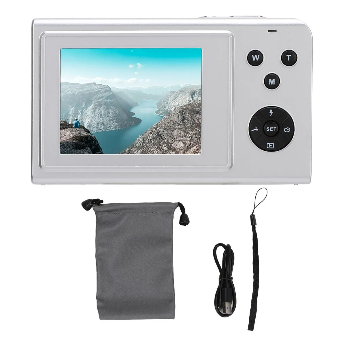 68MP 4K Smart Camera - 16X Zoom, Anti-Shake, Fill Light Silver