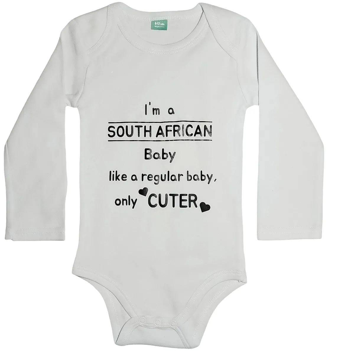 Baby Cotton BodyVest - South African Cute