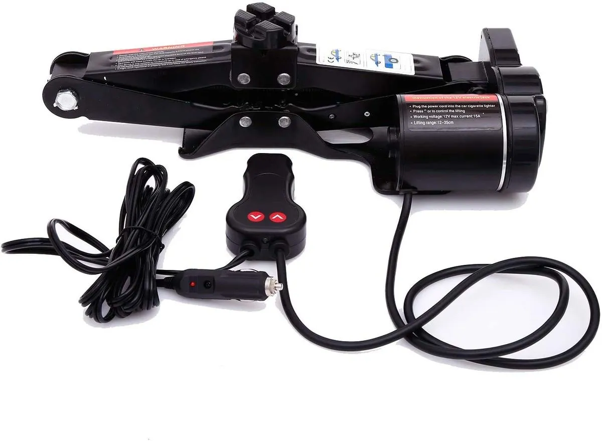 12V Scissor Electric Car Jack For 2 Ton Vehicles