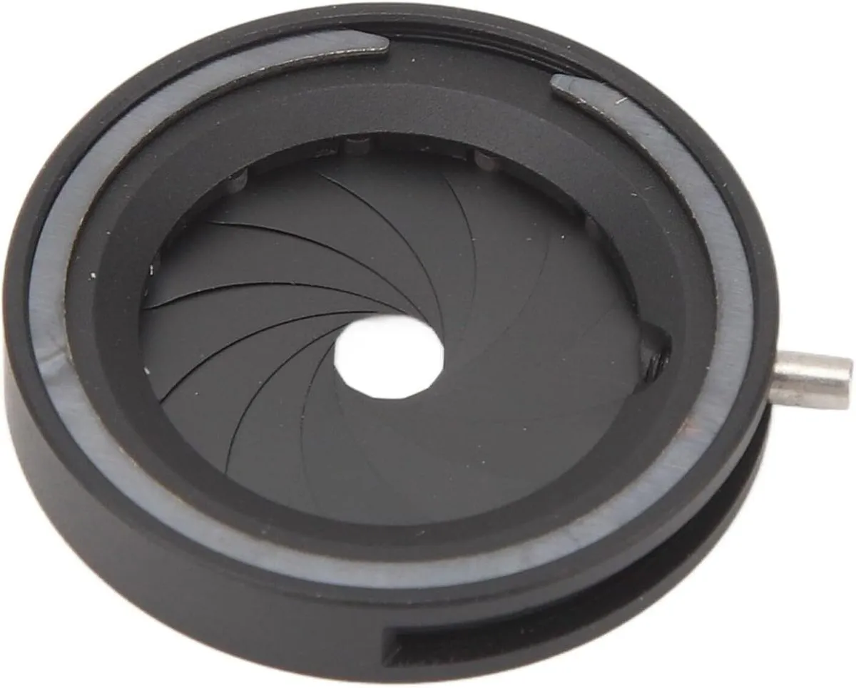 Adjustable Iris Aperture Diaphragm 1.2 to 18mm Manual Lens Adapter
