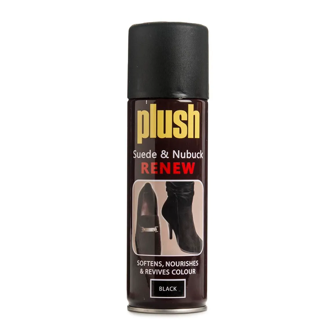 Plush Suede and Nubuck Renew Spray Polish 200ml - BLACK