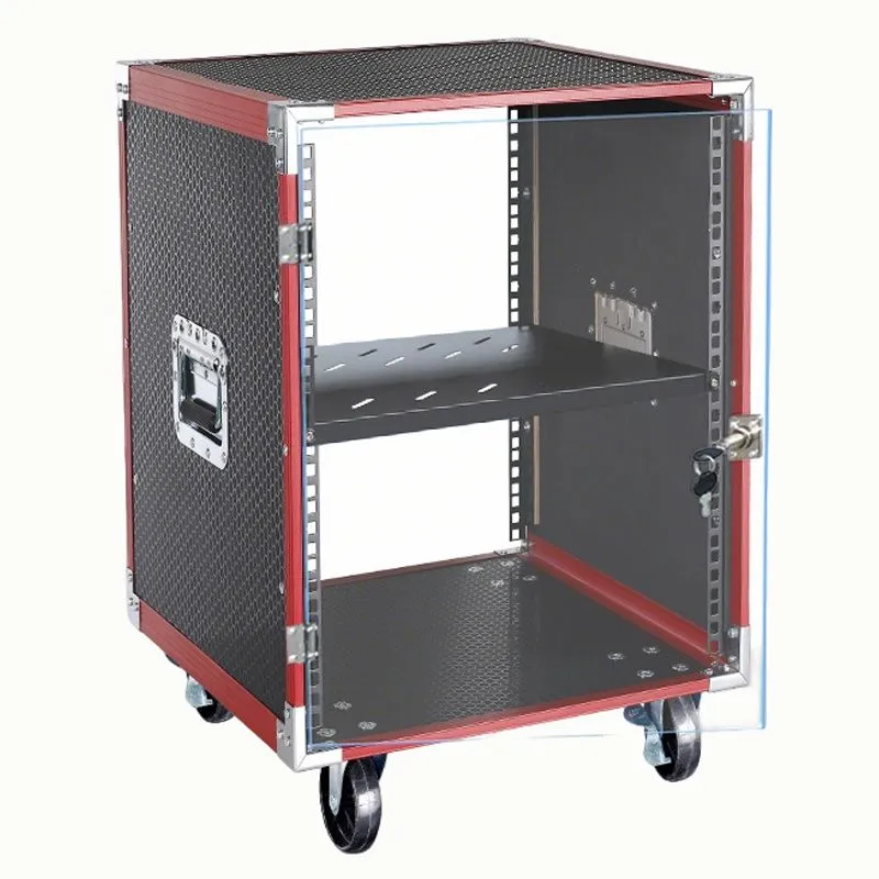 12U Sound Equipment Cabinet Mixing Stage Aviation Box Rolling Network Rack