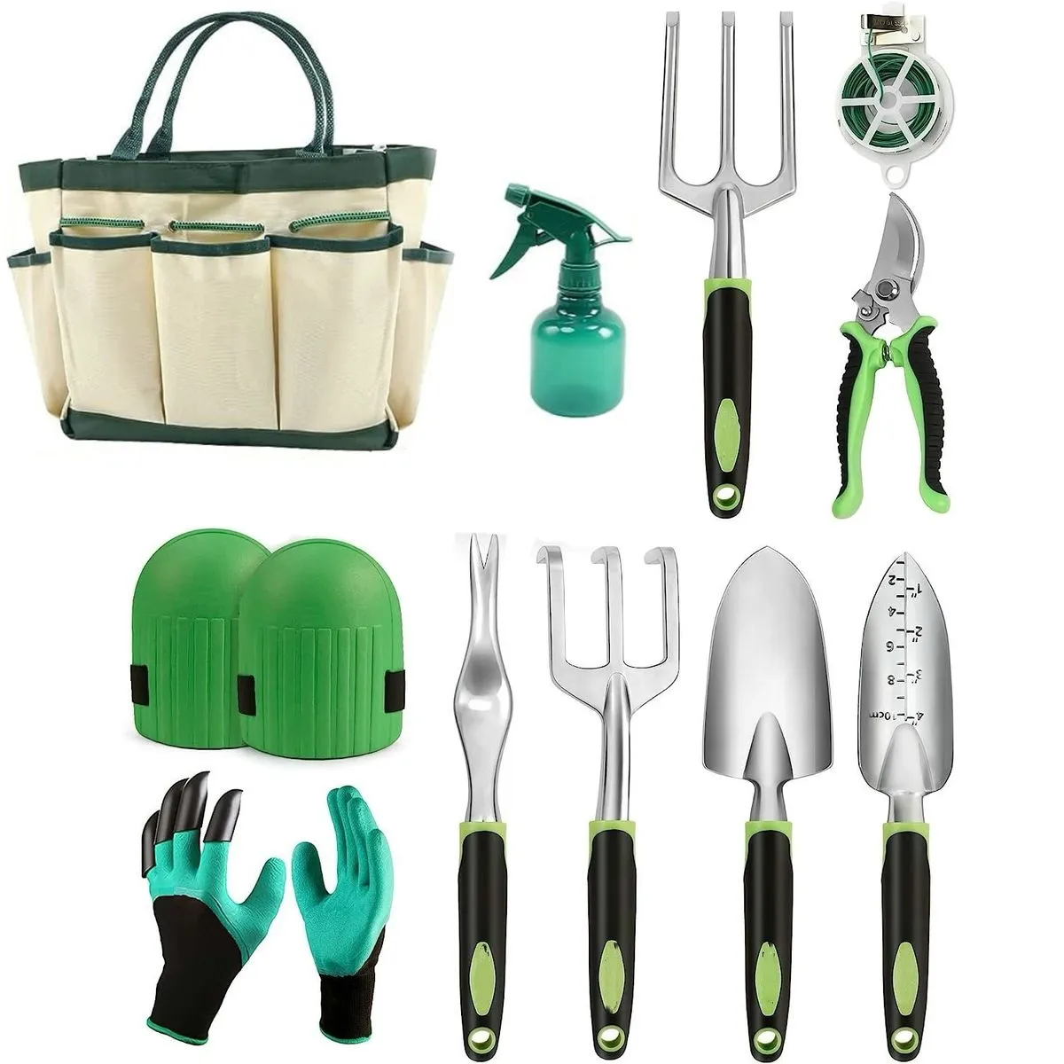 12-Piece Garden Tool Set with Non-Slip Ergonomic Handles