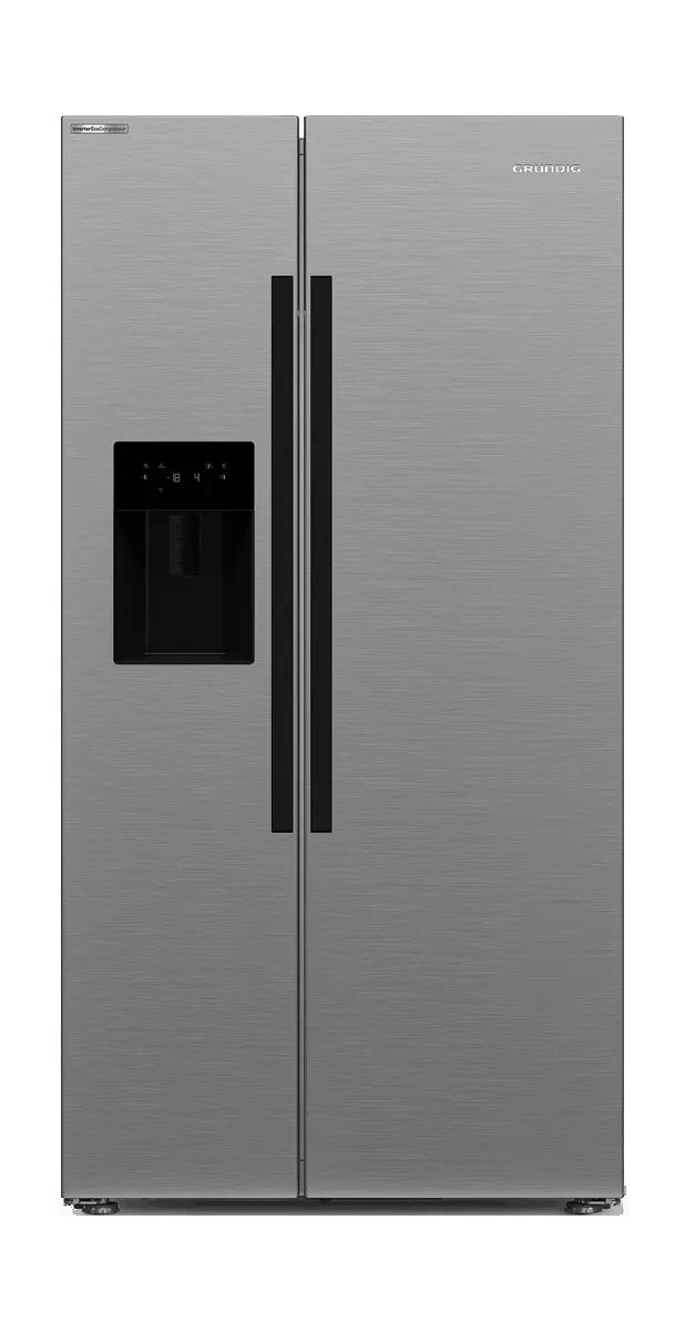 Grundig GSN30311FXBR Side By Side Fridge Freezer 571L Pearl Steel