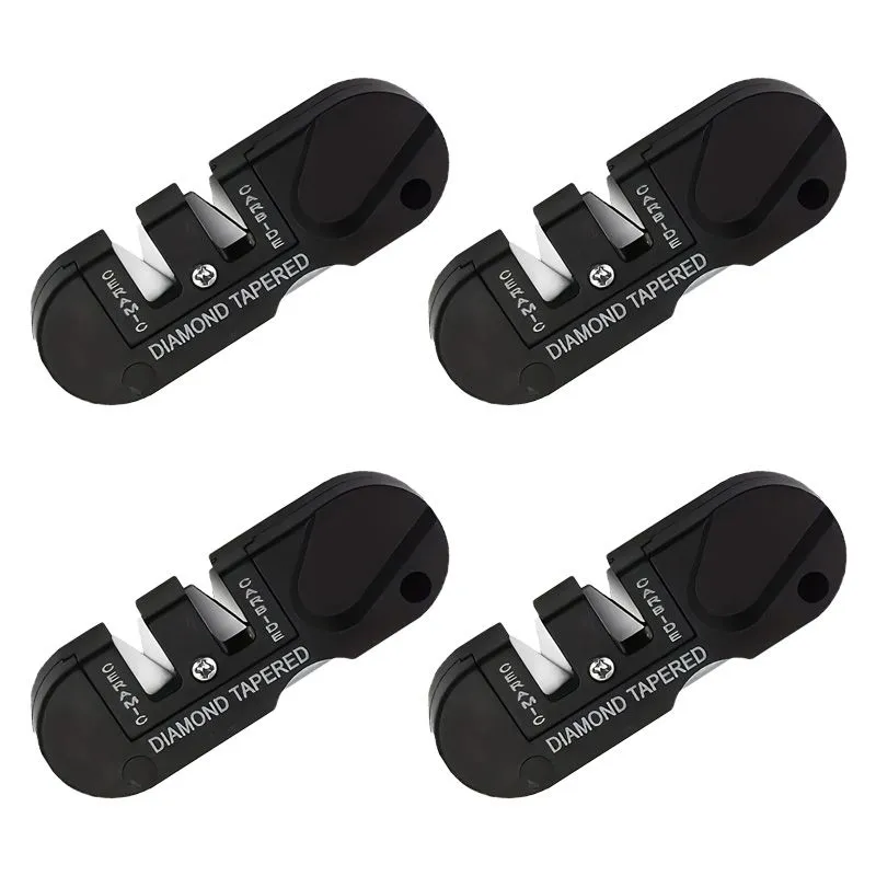 4-in-1 Portable Knife Sharpener - Diamond Rod Manual Outdoor Sharpener
