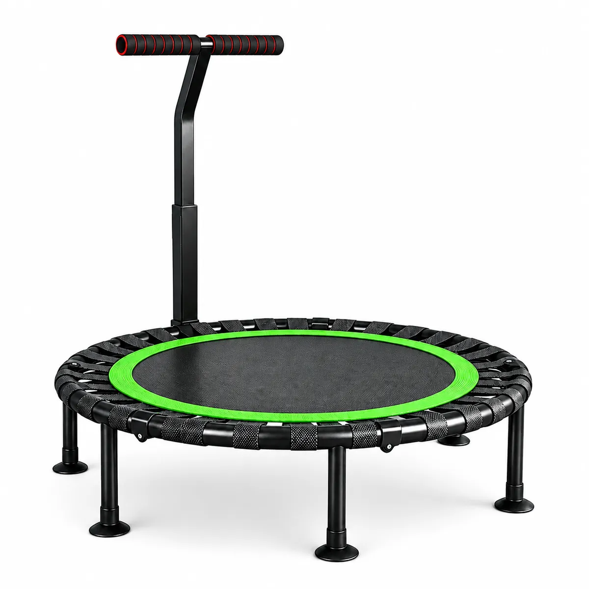 Foldable Mini Trampoline with T-Shaped Adjustable Bar-200KG Capacity