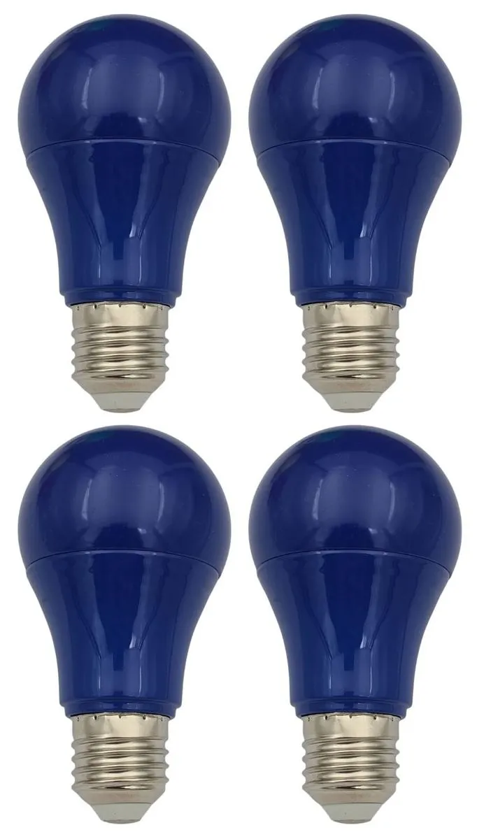 Hello Today E27 LED 5W Color Light Bulbs - 4 Pack - Blue