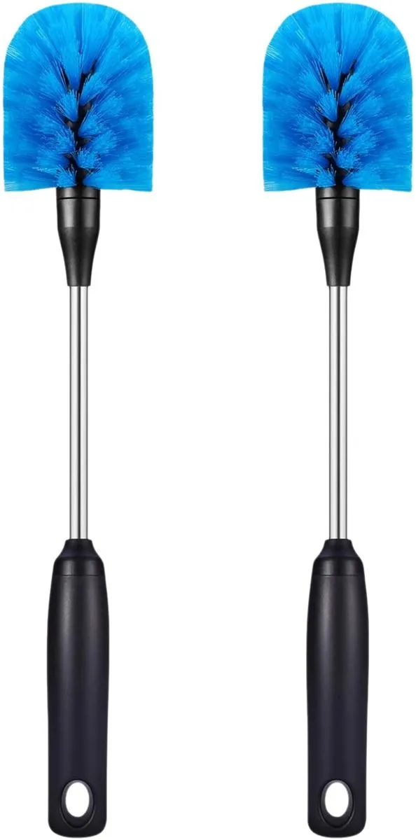 2-Pack Stainless Steel Water Bottle Scrub Brushes with Long Handle - 13 Inch Pack of 2