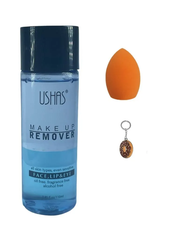 Usha's Make Up Remover, Make Up Blender & Keyring