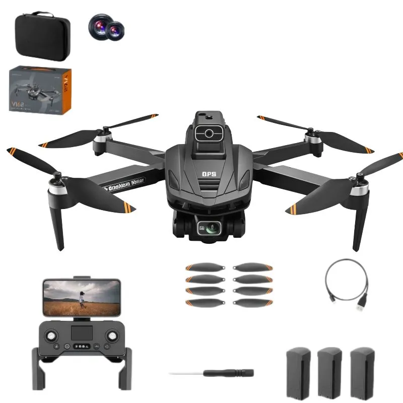 GPS 8K Dual Camera Drone with Obstacle Avoidance and 5G Live View-3batterie