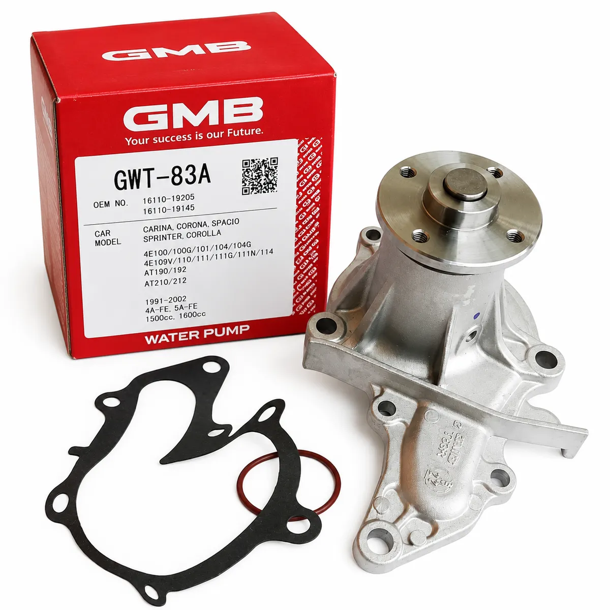 GMB GWT-83A Water Pump - Toyota 1.6 16V 4A-FE