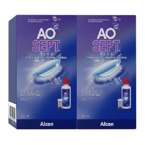 AOSEPT Plus - Cleaning & Disinfecting Contact Lenses Solution x2