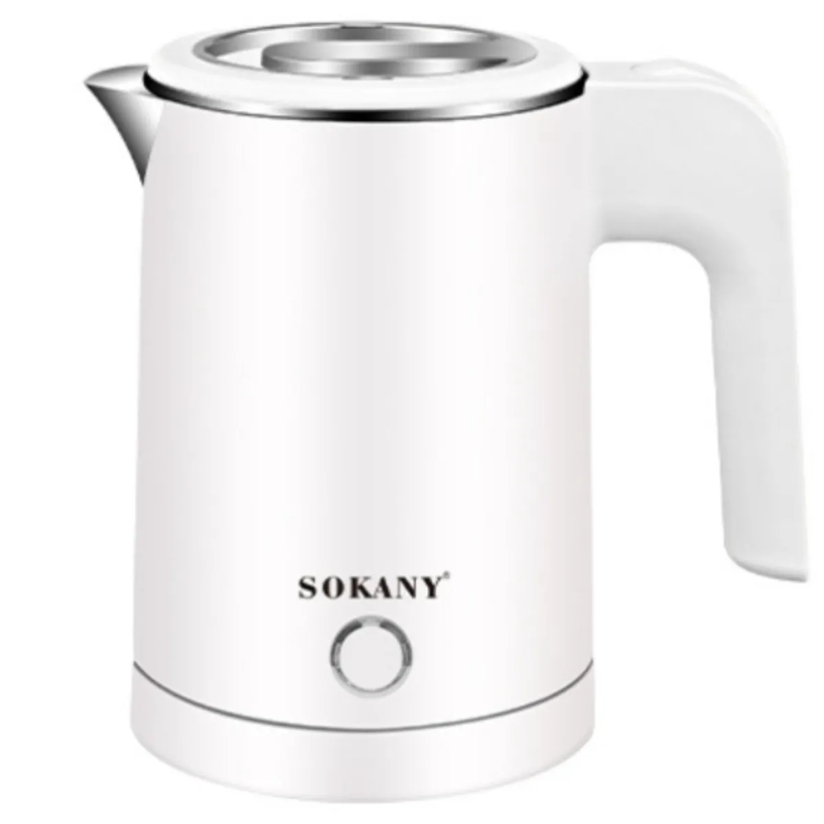 Sokany-Mini Stainless Steel 500ml Power Saving Kettle - White