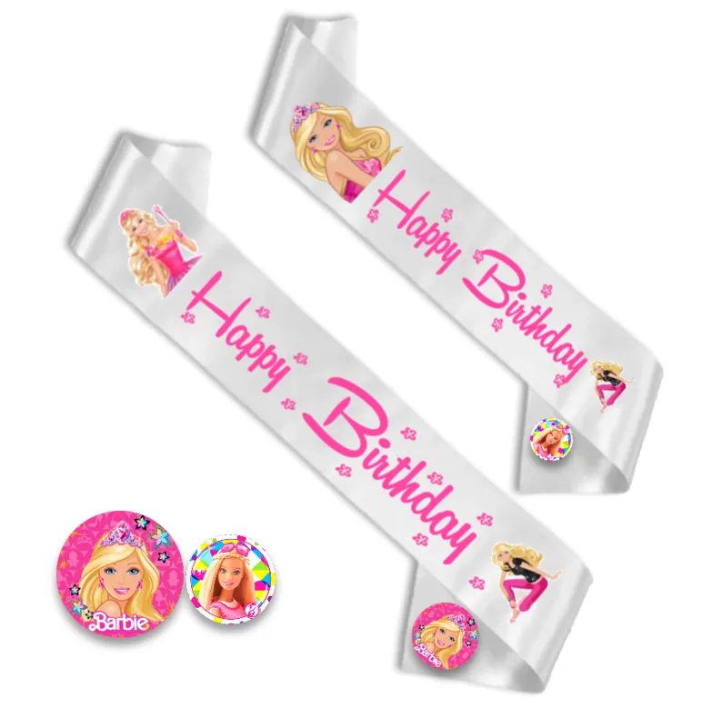 Barbie Birthday Sash - 2 Pack