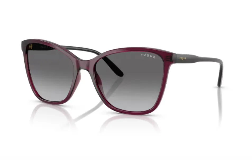 Vogue Eyewear Women's Sunglasses - VO5520S 56 - Transparent Cherry & Gradient Grey