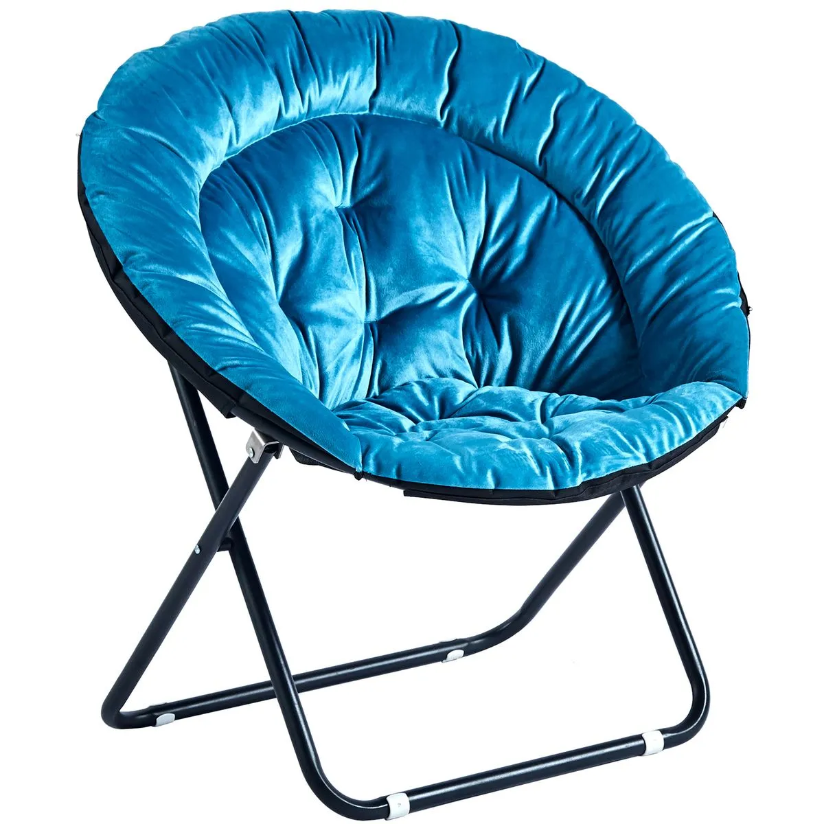 Foldable Moon Saucer Chair Camping Back Chair - Blue