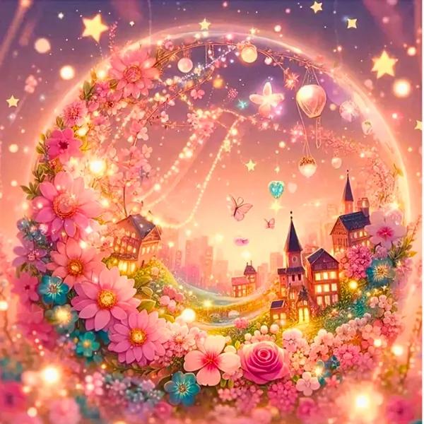 Ironing Beads - Diamond Dot Painting Kit - Fairytale Town