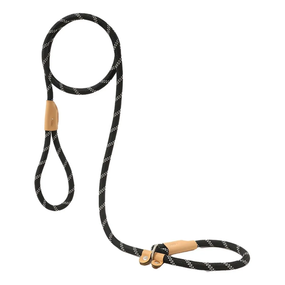 Strong Dog Training Slip Leash Adjustable Rope No Pull Walking Lead - Black
