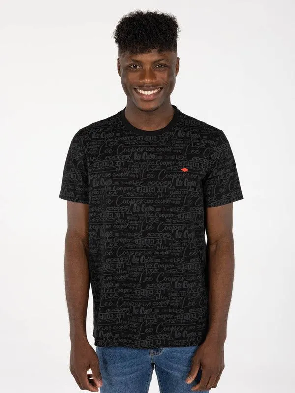 Lee Cooper Men's SS T-Shirt:Rashid Black