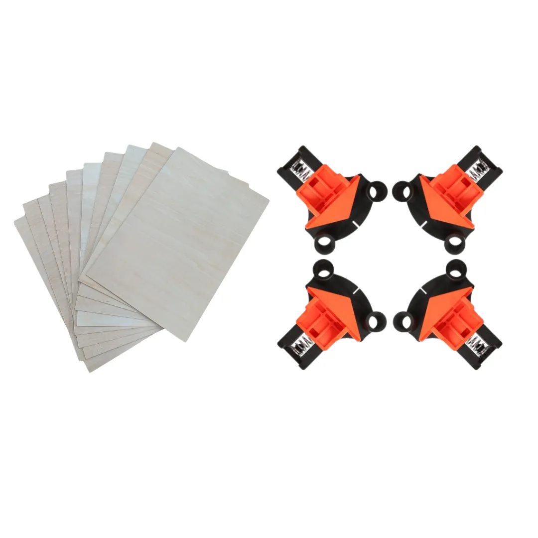 Wood Butter Ply - 6mm Thick - 5 Pack - 60 x 80cm & Angle Clamp Combo