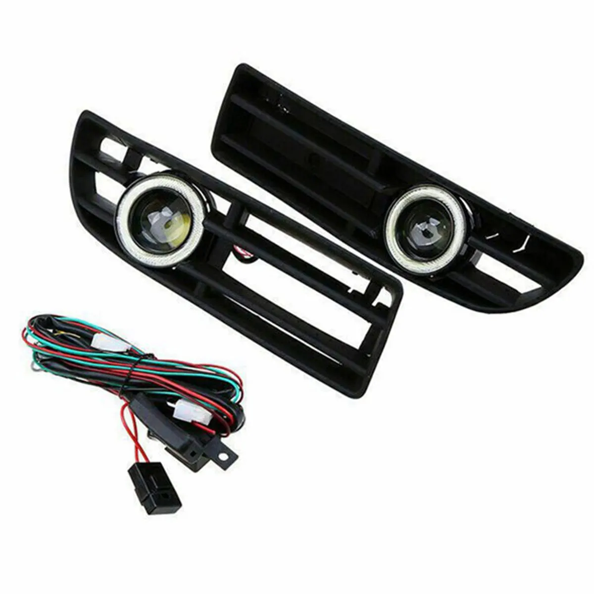 1 Pair Fog Lamp Front Bumper Grill Cover Compatible with Universal