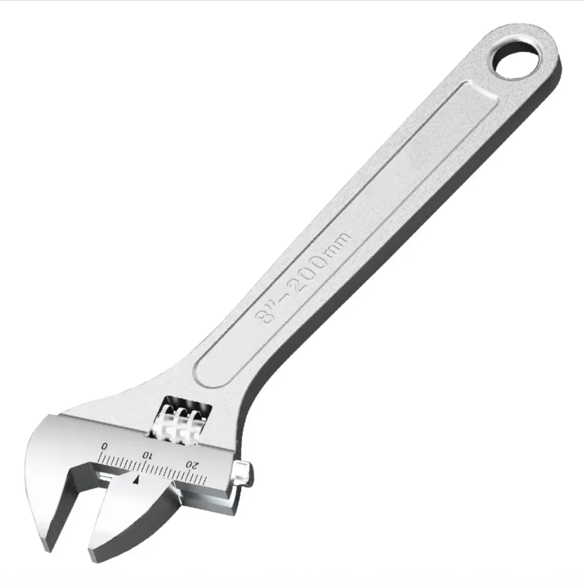 8 inch Adjustable Wrench Large Openin Long Handle Universal