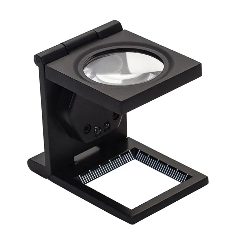 10X 28mm Foldable Zinc Loupe - Pocket Scale Magnifier for Jewelry/Sewing