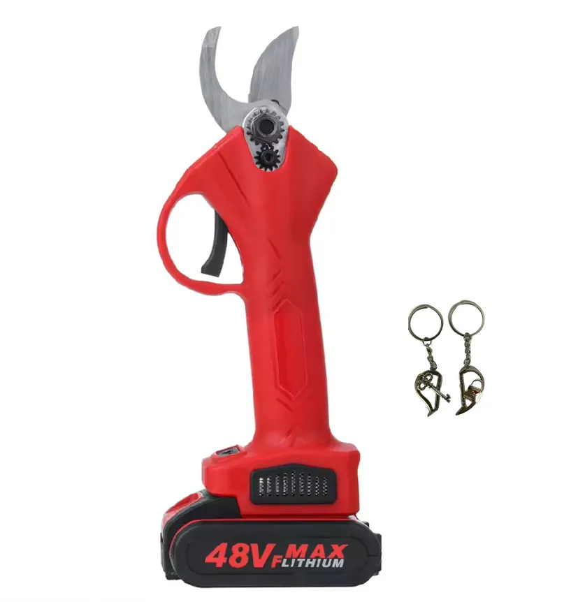 Garden Electric Pruning Shears Adjustable Scissors Lithium Ion Battery 48V