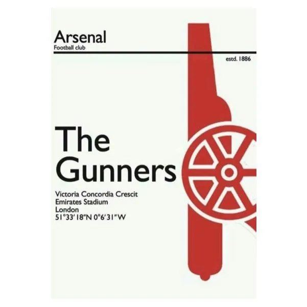 Arsenal FC Coordinates - A1 Poster