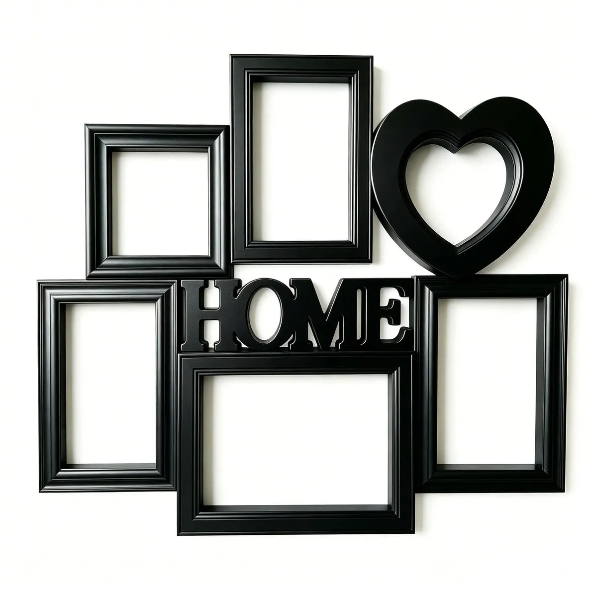 Wall Mount Collage Photo Frame 4x6 Multi Picture Gallery Wall Home Decor - Black