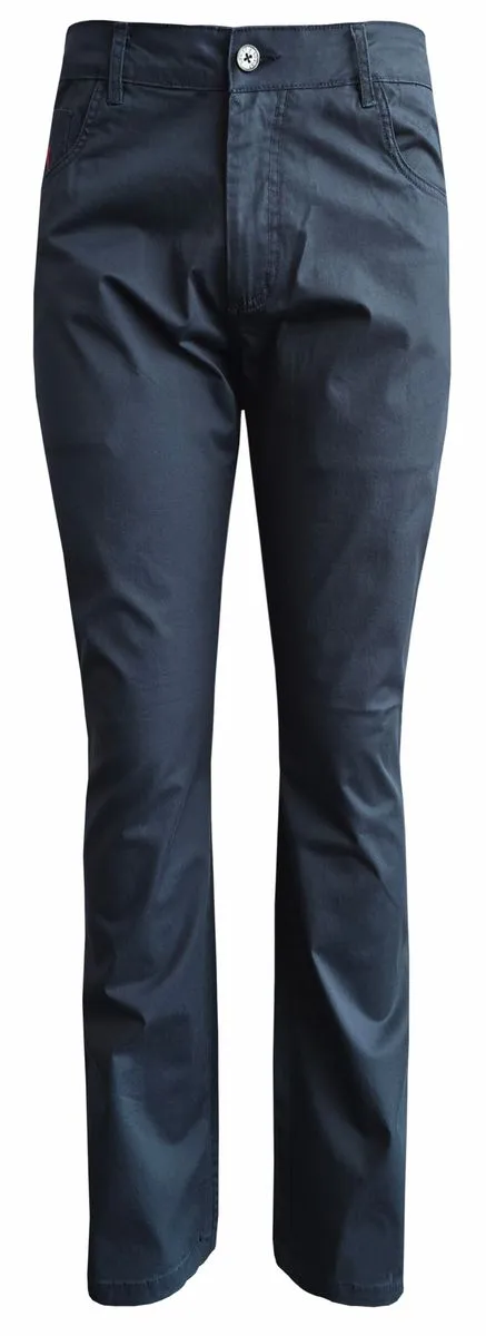 Soviet Hydrus Mens Straight Leg Fashion Chino - Navy