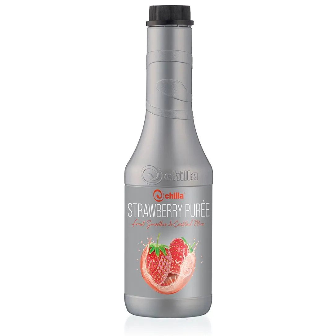 Chilla Strawberry Smoothie 1lt - Real Fruit, Healthy, Desserts, Breakfast