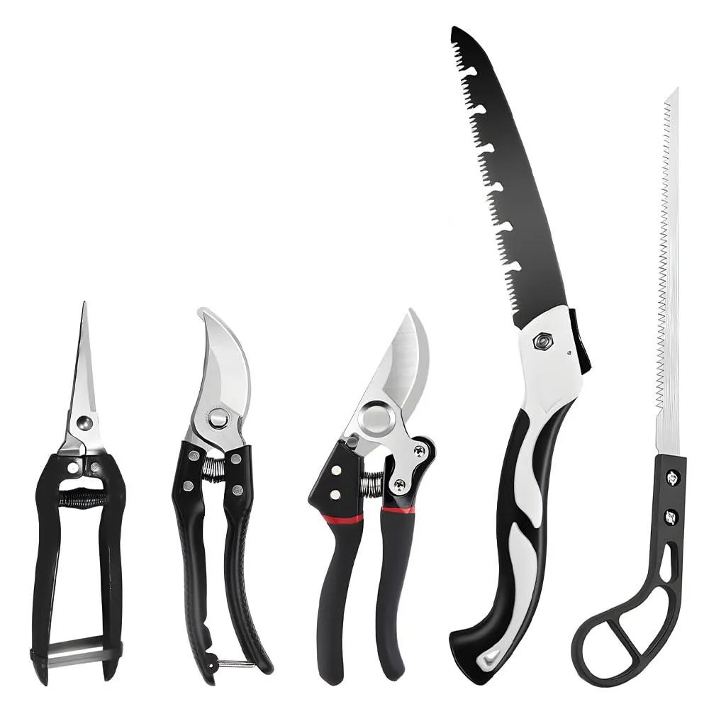 Pruning Tools Set - Garden Pruners & Hand Saw Branches Flowers - 5 Pieces