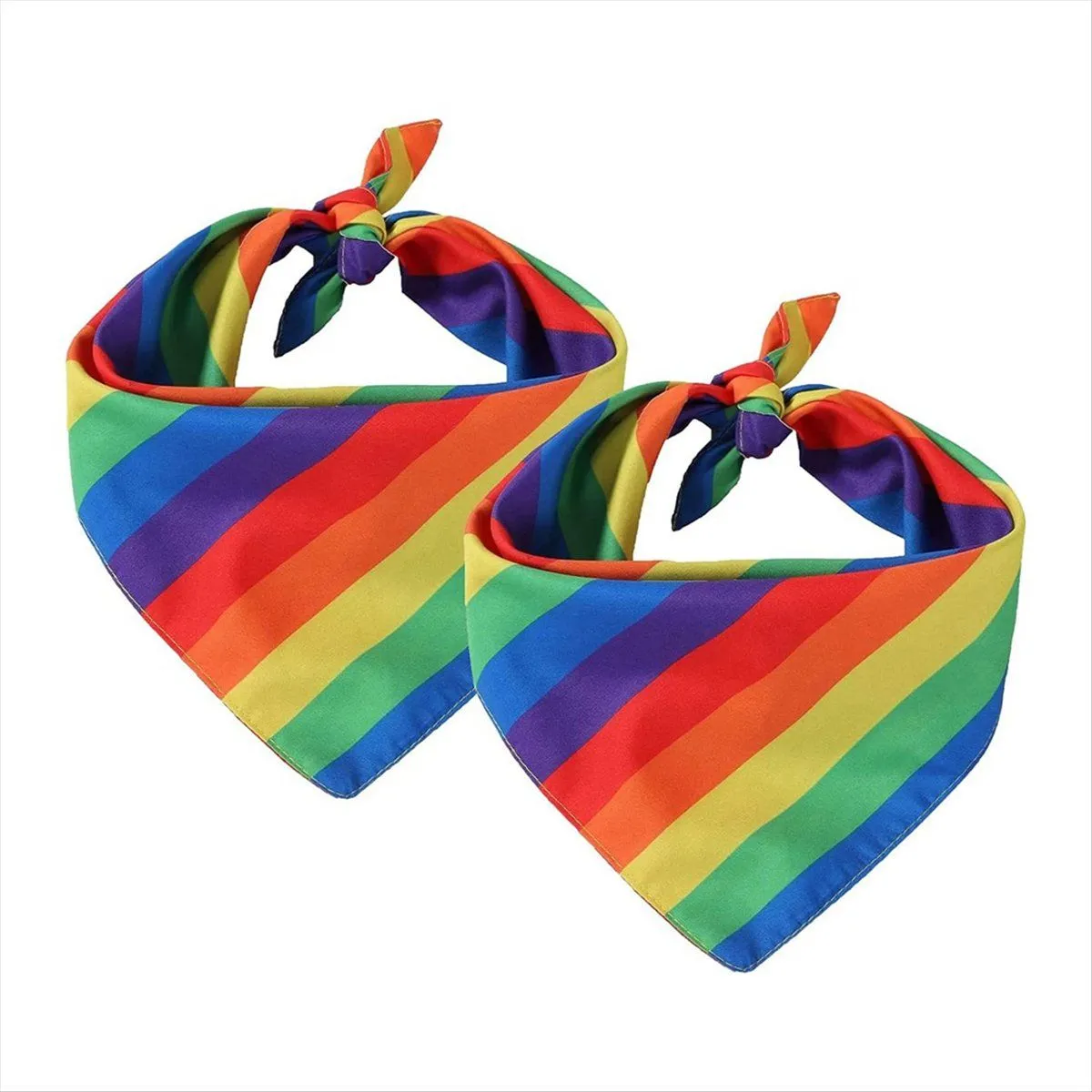 2 Pcs Rainbow Bandana Accessory Fancy Dress Headbands Handkerchief