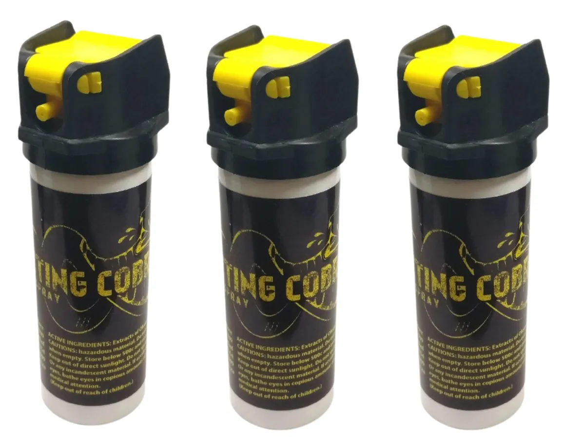 Spitting Cobra 60ml Pepper Spray - Direct Stream (Pack of 3)