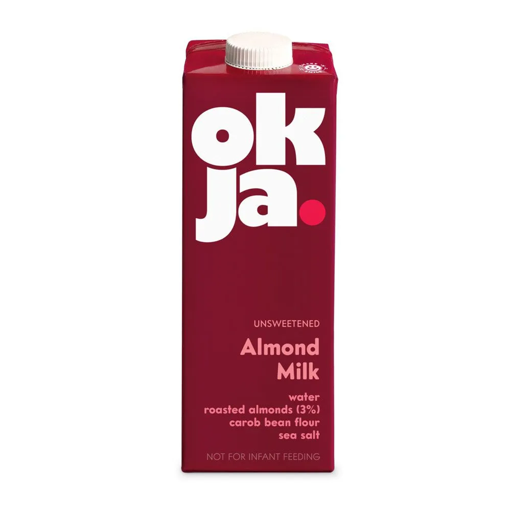 Okja Almond Milk Unsweetened - 6 x 1 Litres
