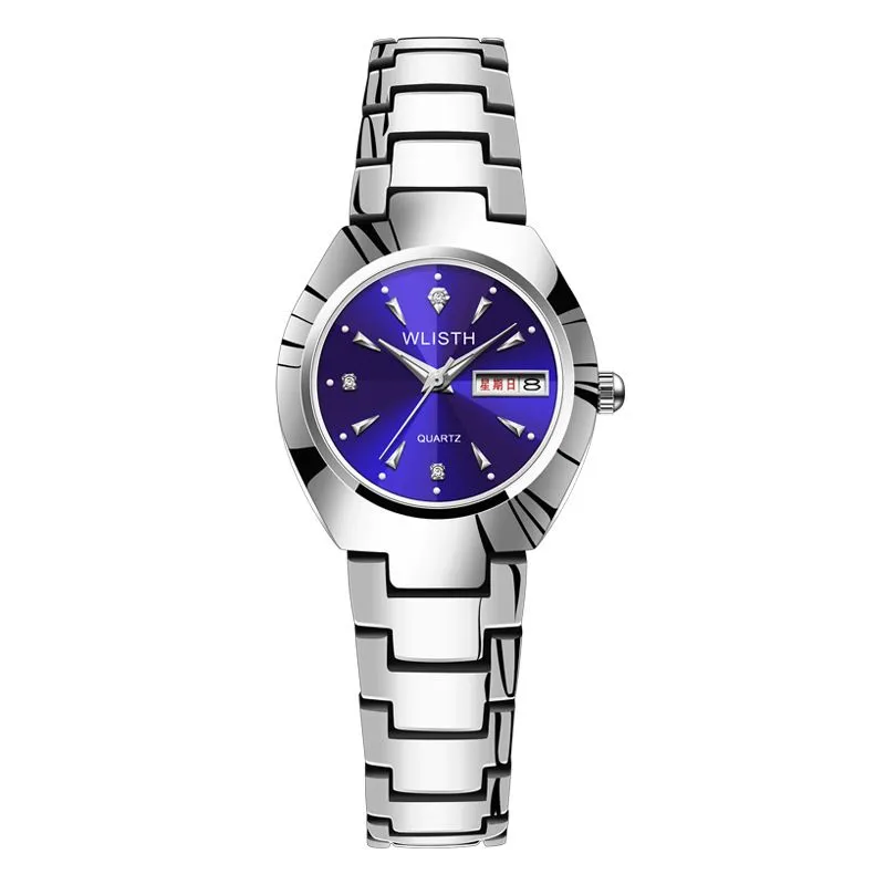 Ladies' watches with diamond inlay, women's watches with temperament, steel - Blue