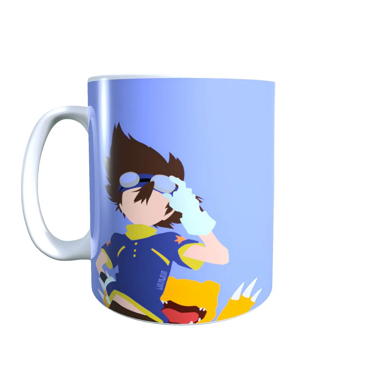 Tai & Agumon Minimal - Digimon Themed Coffee Mug