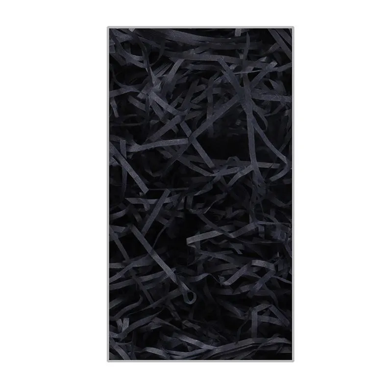 Shredded Paper Filler Crinkle Confetti Shreds For Wrapping - Black