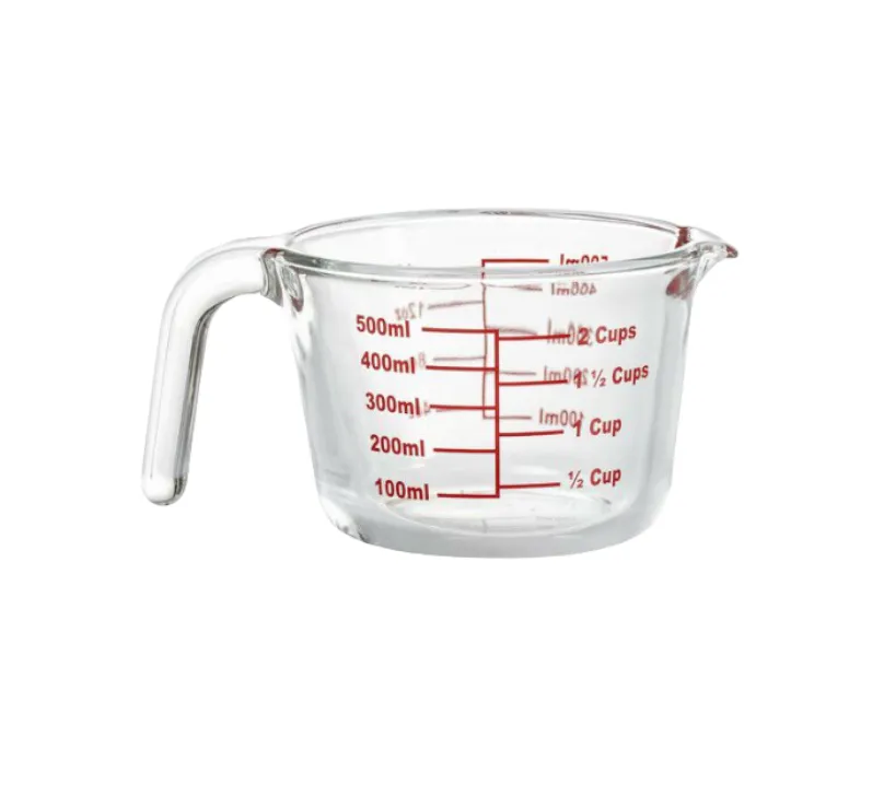 Transparent Heat Resistant Borosilicate Glass Measuring Jug - 500ML