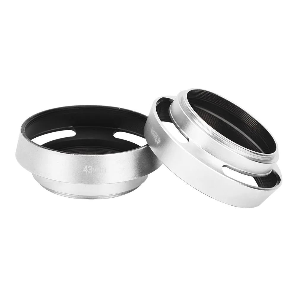 2Pieces 43mm Alloy Hoods For Leica Cameras