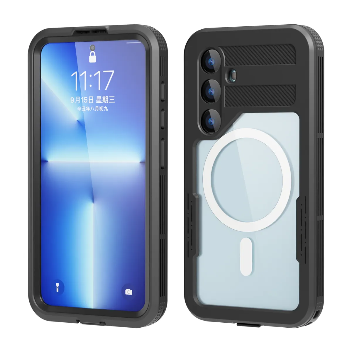 Metal Diving Waterproof Phone Case Compatible with Galaxy S24
