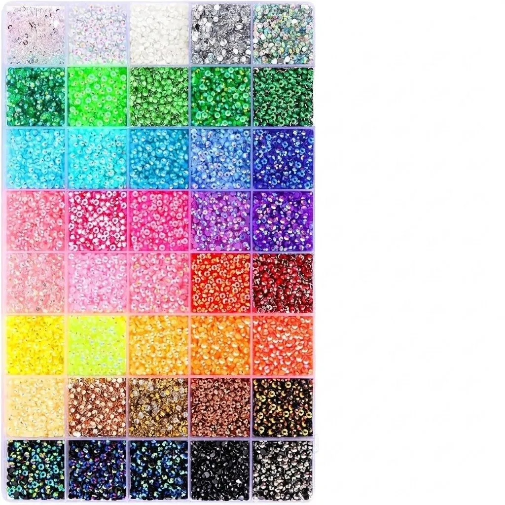 32,000pcs Resin Jelly Rhinestone Bedazzling Kit - 3mm