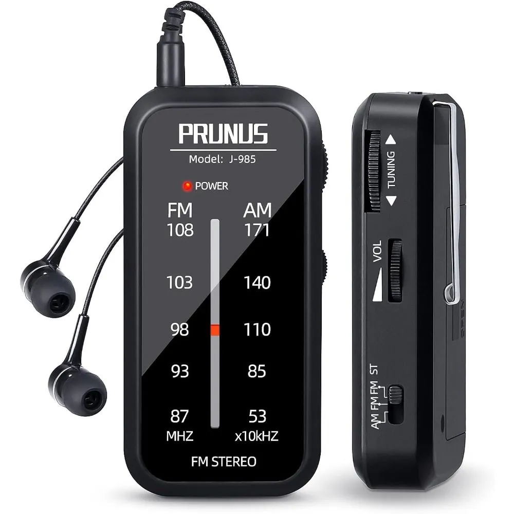 Pocket Radio Mini AM FM Stereo Radio Portable Battery Operated Radio