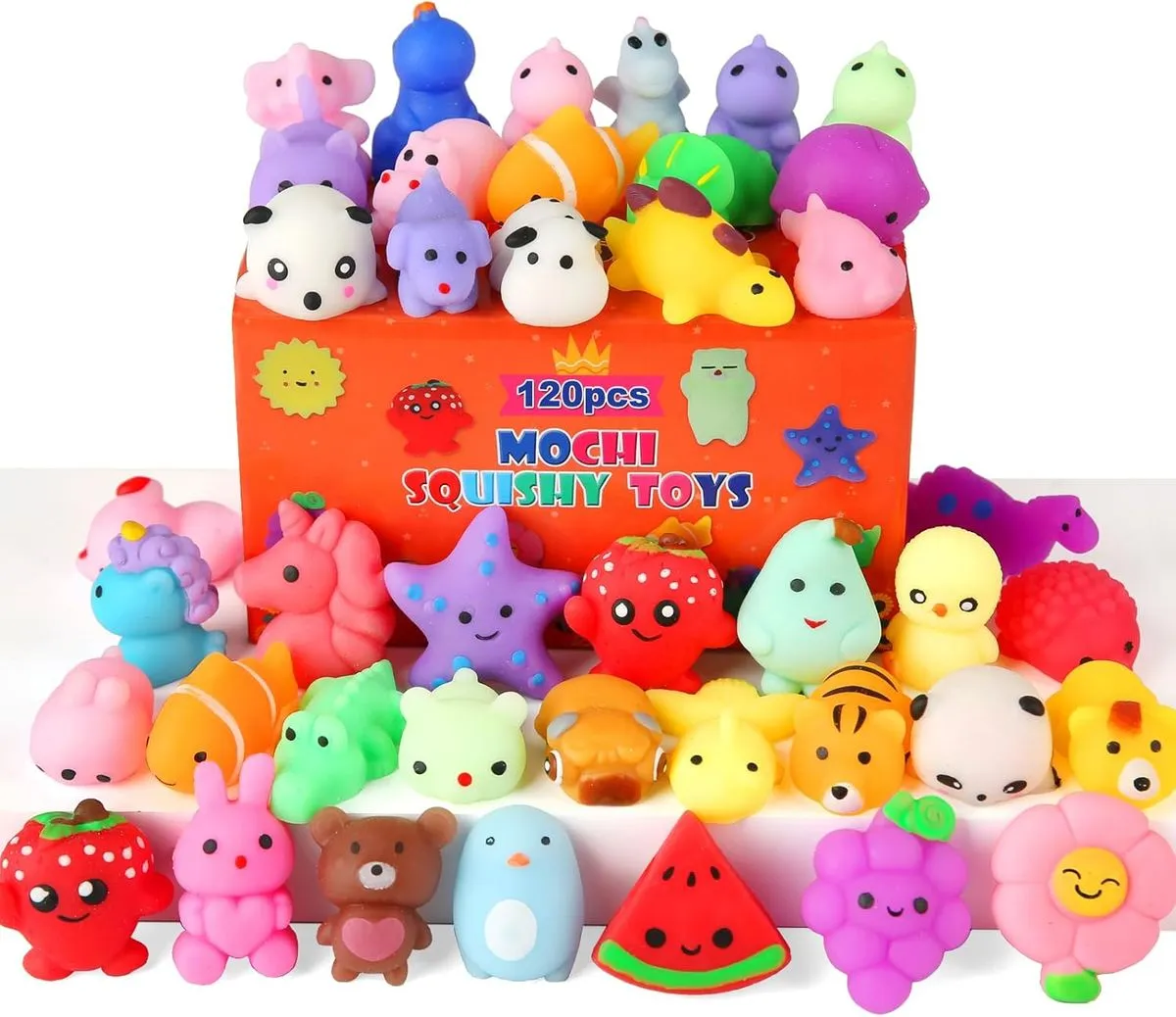 Large Quantity Mochi Squishy Bulk Fidget Sensory Toy Party Favors for Kids