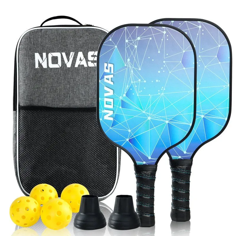 Pickleball Paddles Set,Pickle Ball Rackets with 4 Balls,Light Pickle Racket