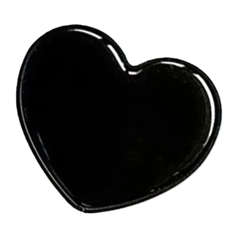 Heart-Shaped Phone Grip Stand Compatible with iPhone 15 14 13 Samsung - black