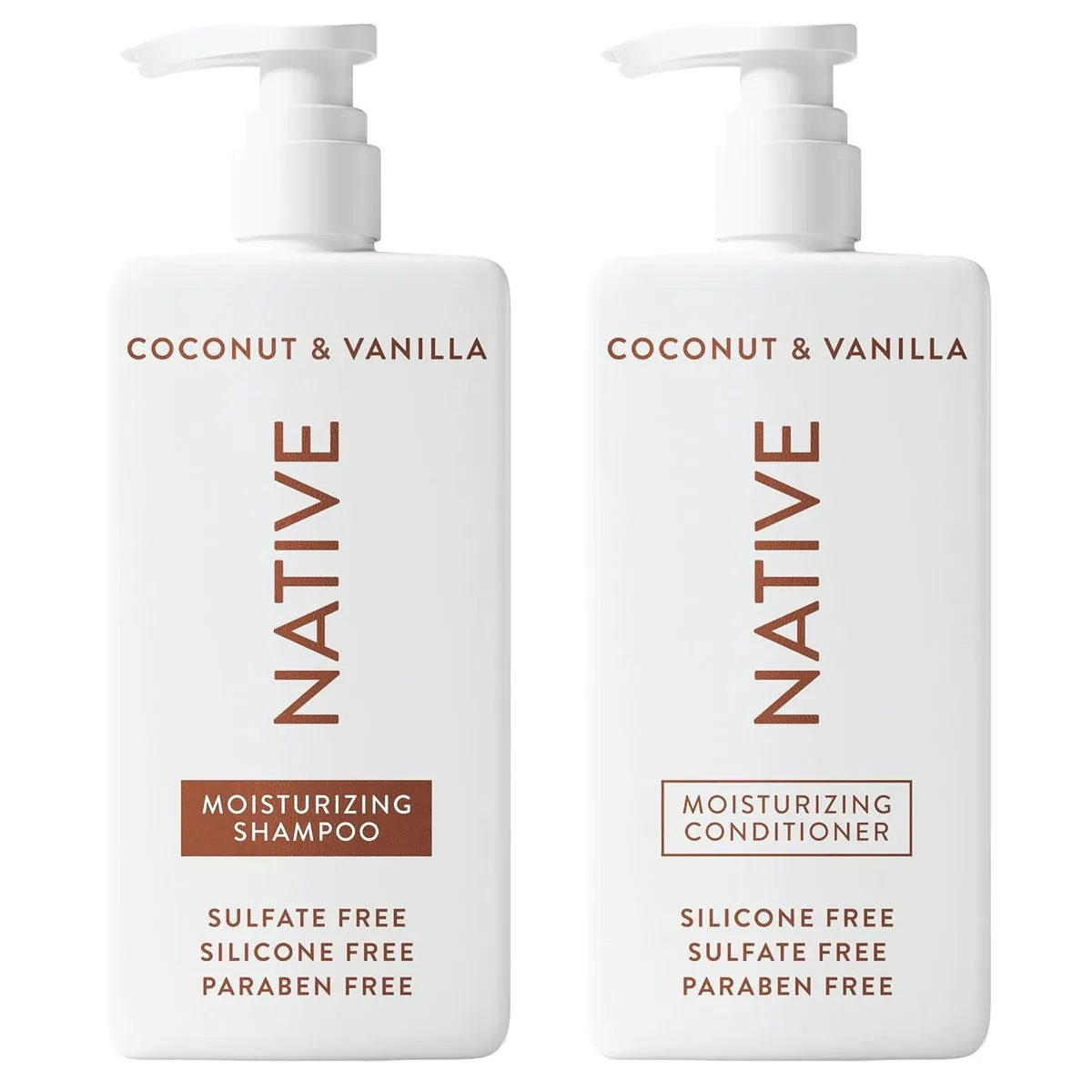 Native - Coconut & Vanilla Shampoo and Conditioner, 2 Pack - 487ml